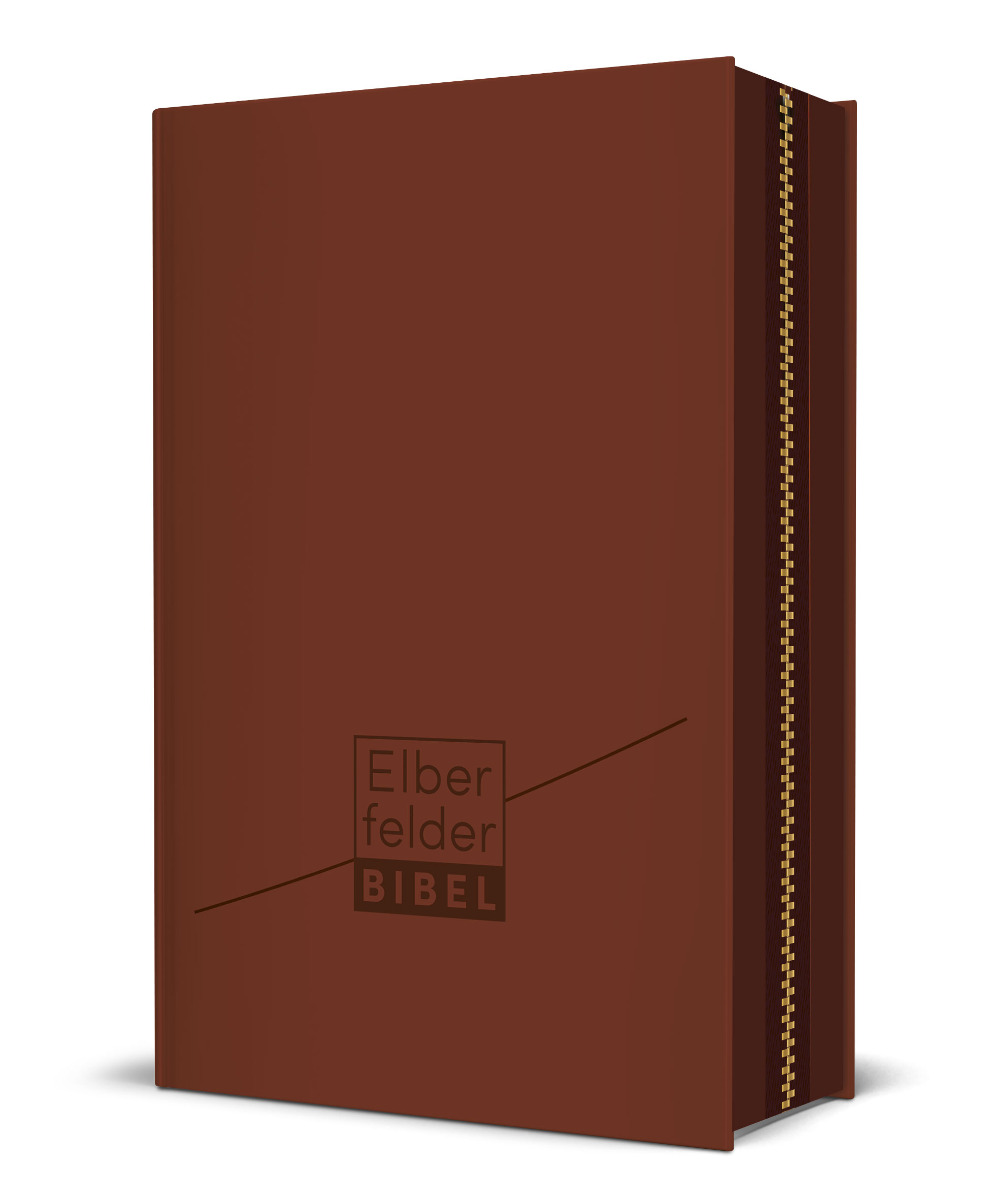 Elberfelder Bibel Taschenausgabe mit Reißverschluss (rotbraun)