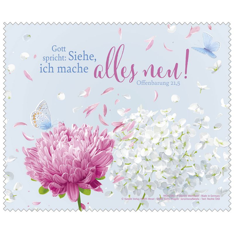 Mikrofasertuch Jahreslosung Gott spricht: Siehe, ich mache alles neu!