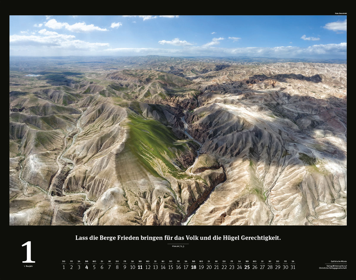 Israel 2026 - Black Version Wandkalender