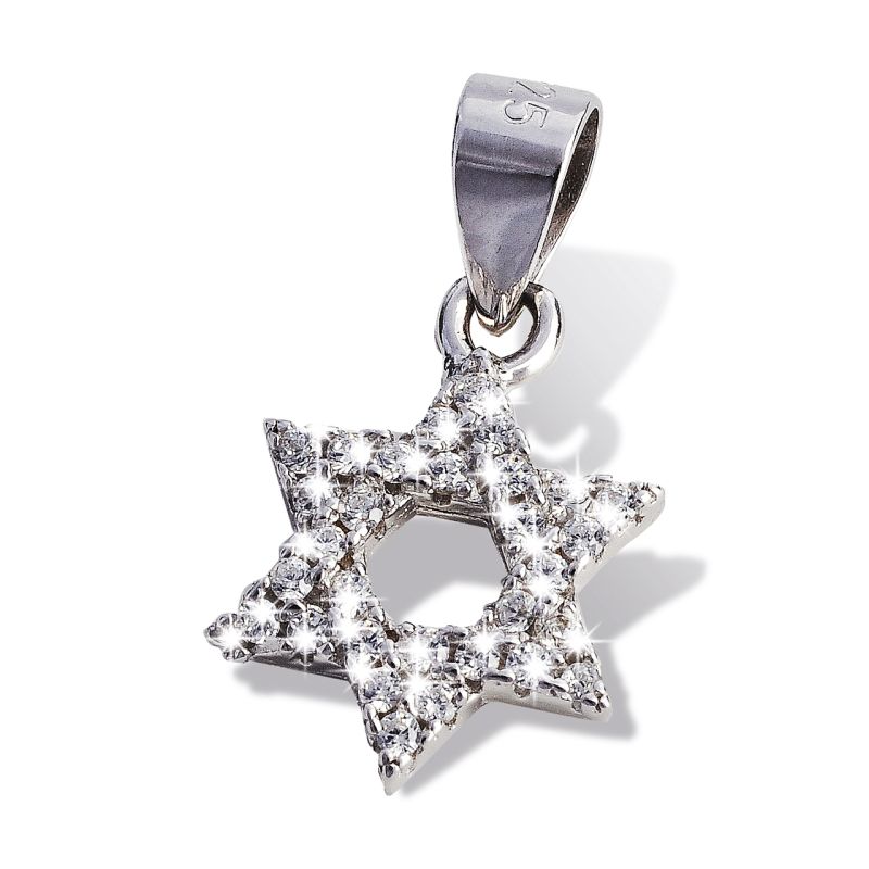 Davidstern mit Kristallen