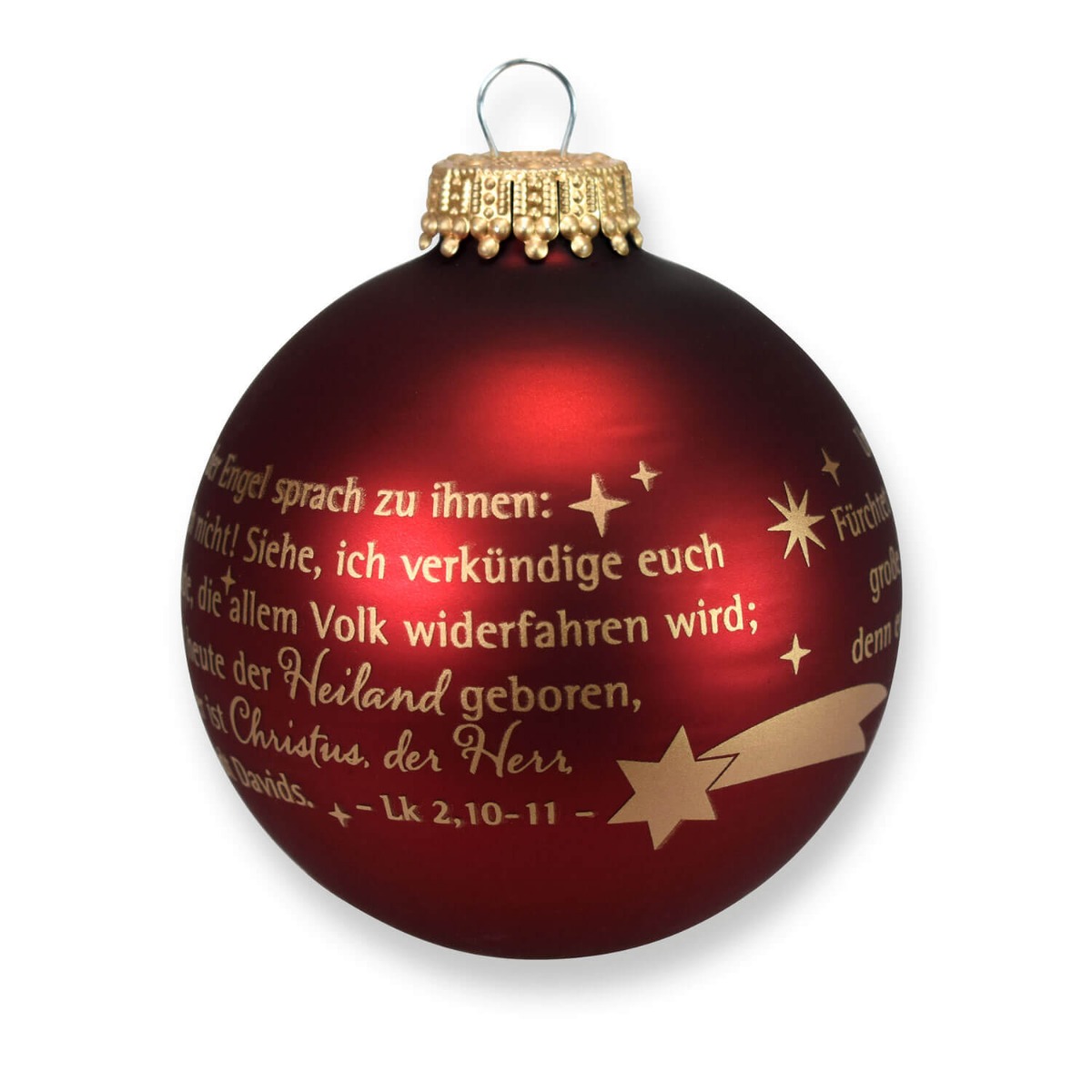 Christbaumkugel "Und der Engel sprach"