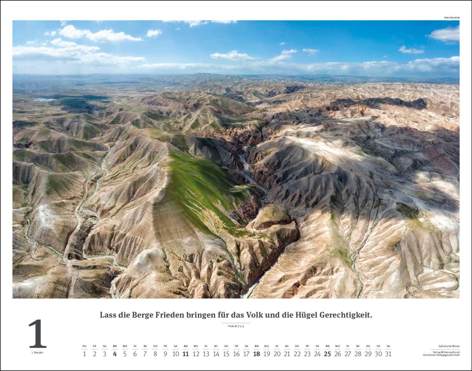 Israel 2026 - White Version Wandkalender