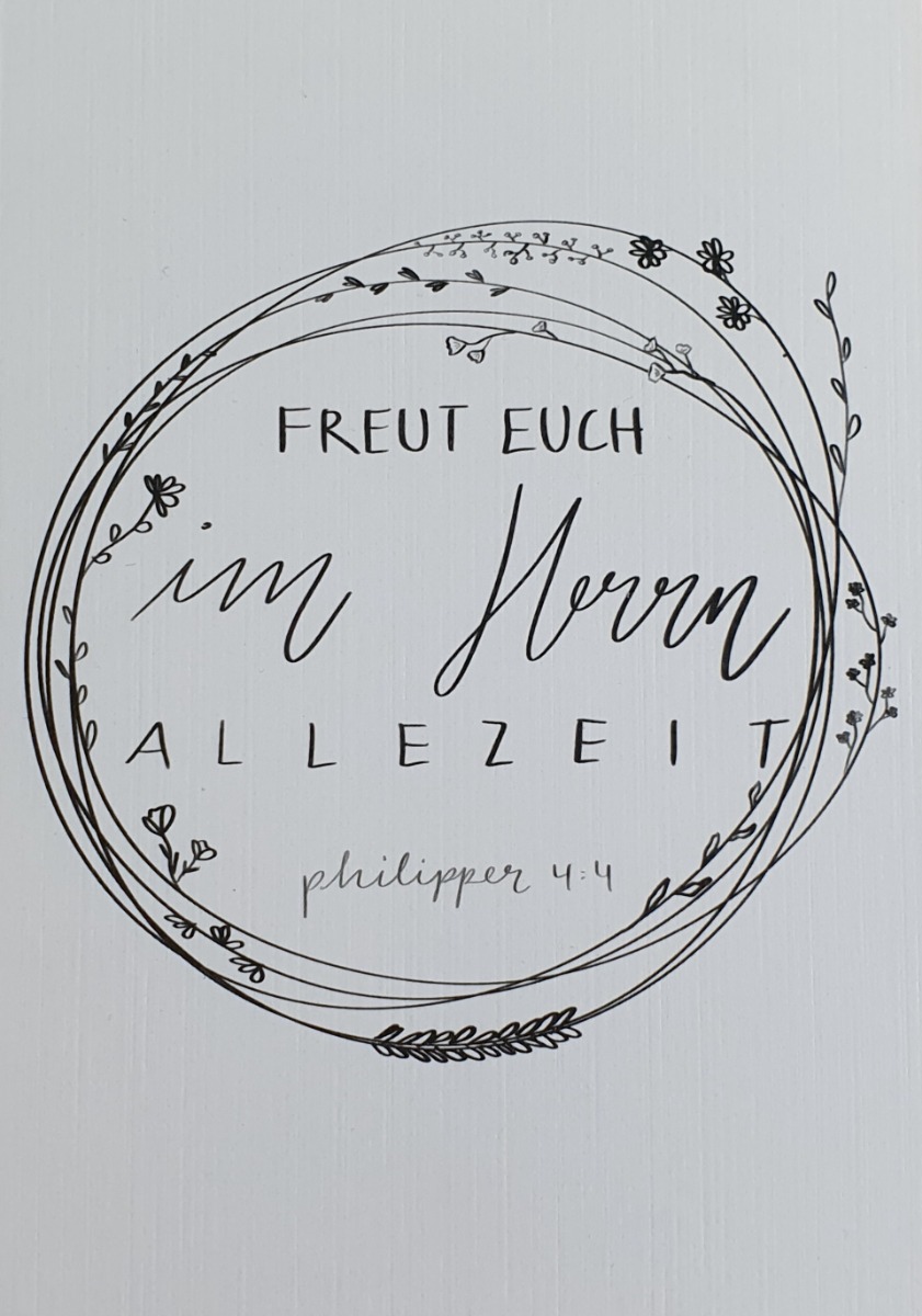 Postkarten 10 Stück - Freut euch im Herrn allezeit