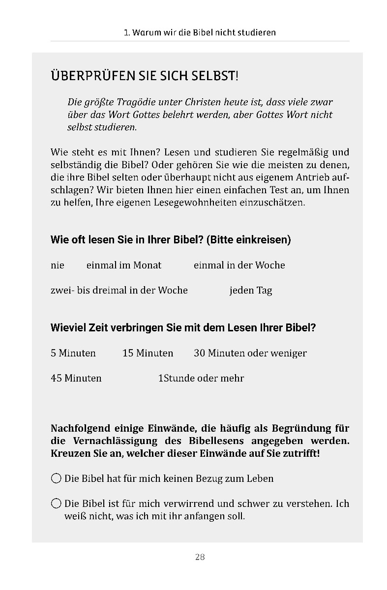 Bibellesen mit Gewinn