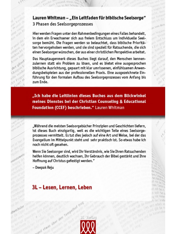 EIN LEITFADEN FÜR BIBLISCHE SEELSORGE